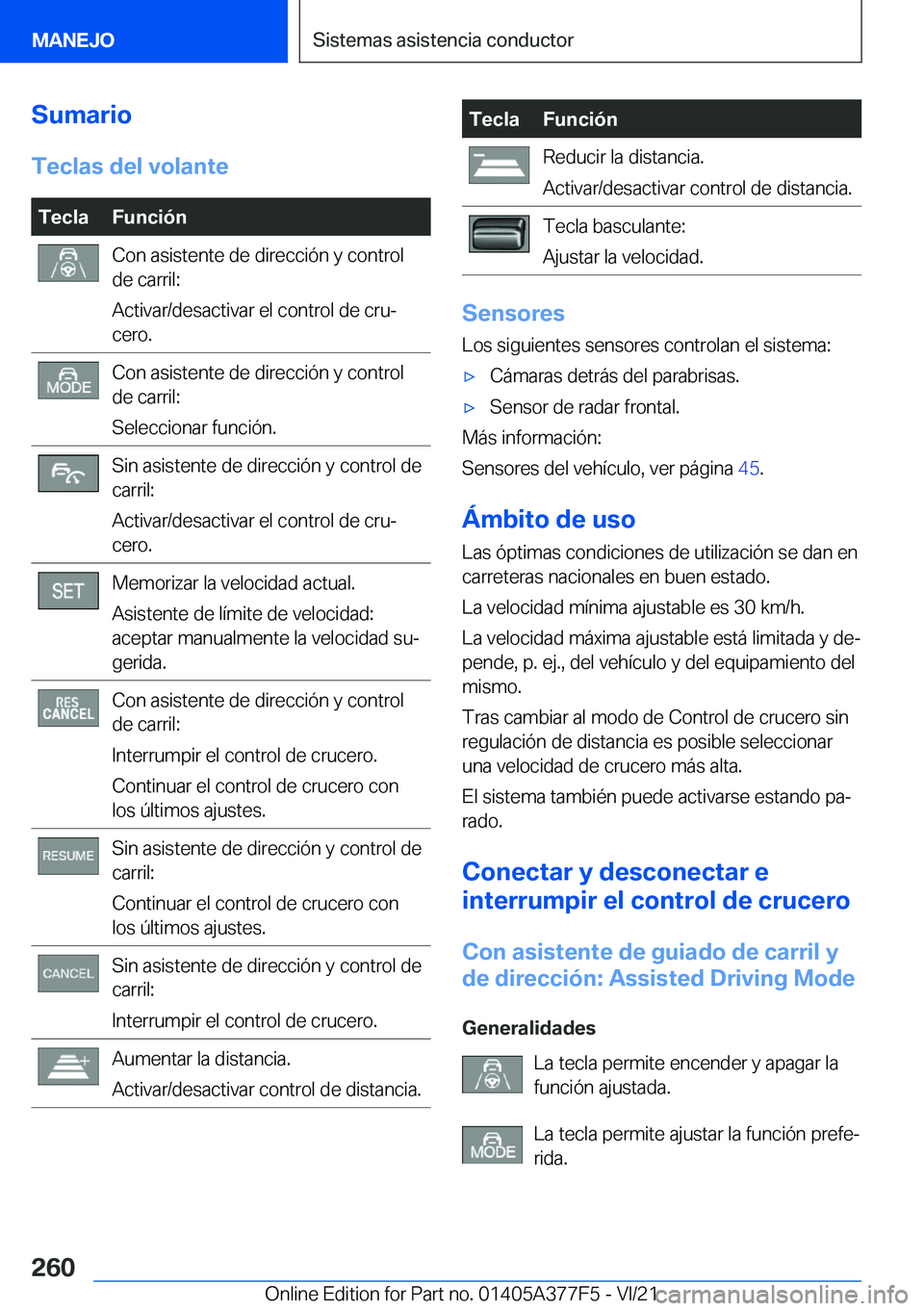 BMW X3 M 2022  Manuales de Empleo (in Spanish) �S�u�m�a�r�i�o�T�e�c�l�a�s��d�e�l��v�o�l�a�n�t�e�T�e�c�l�a�F�u�n�c�i�