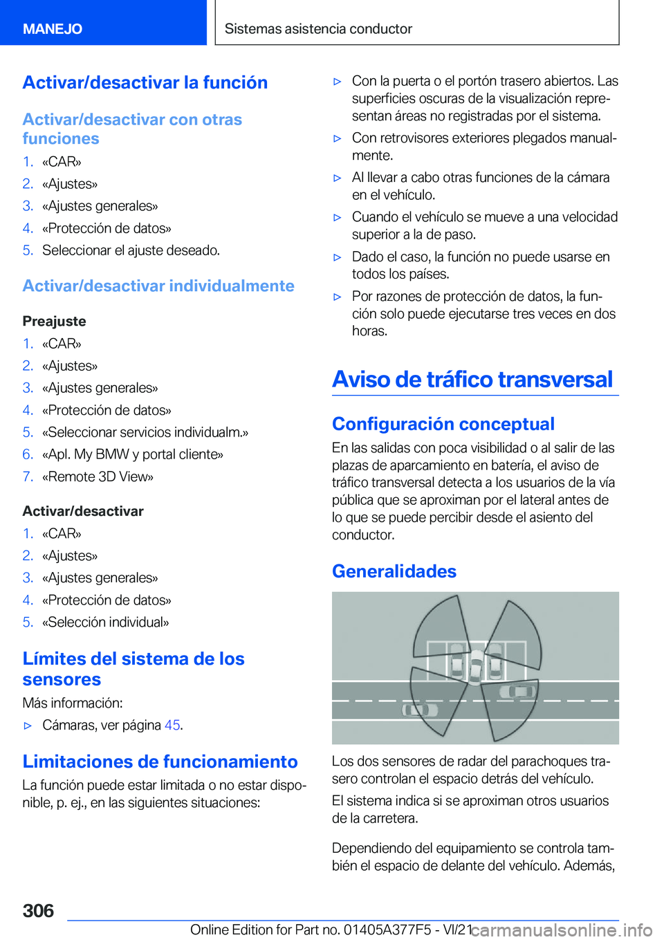 BMW X3 M 2022  Manuales de Empleo (in Spanish) �A�c�t�i�v�a�r�/�d�e�s�a�c�t�i�v�a�r��l�a��f�u�n�c�i�