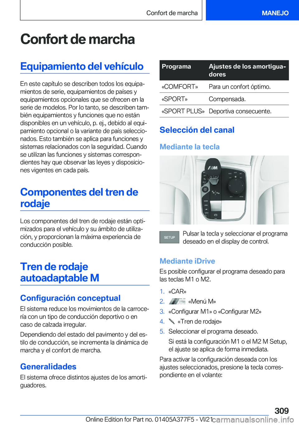 BMW X3 M 2022  Manuales de Empleo (in Spanish) �C�o�n�f�o�r�t��d�e��m�a�r�c�h�a�E�q�u�i�p�a�m�i�e�n�t�o��d�e�l��v�e�h�