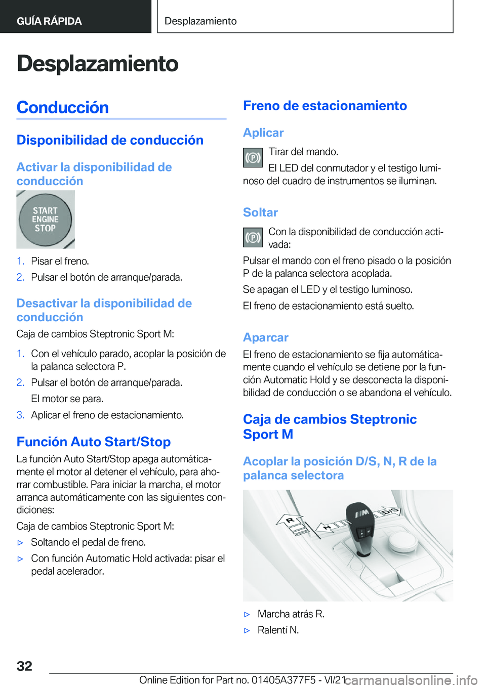 BMW X3 M 2022  Manuales de Empleo (in Spanish) �D�e�s�p�l�a�z�a�m�i�e�n�t�o�C�o�n�d�u�c�c�i�