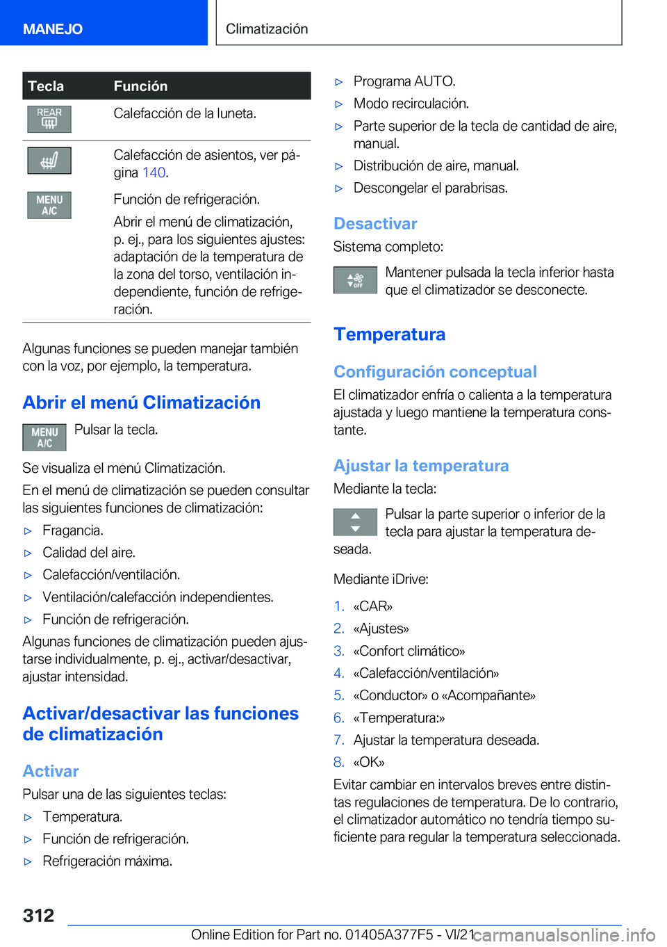 BMW X3 M 2022  Manuales de Empleo (in Spanish) �T�e�c�l�a�F�u�n�c�i�