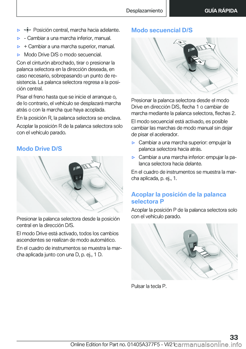 BMW X3 M 2022  Manuales de Empleo (in Spanish) x���P�o�s�i�c�i�