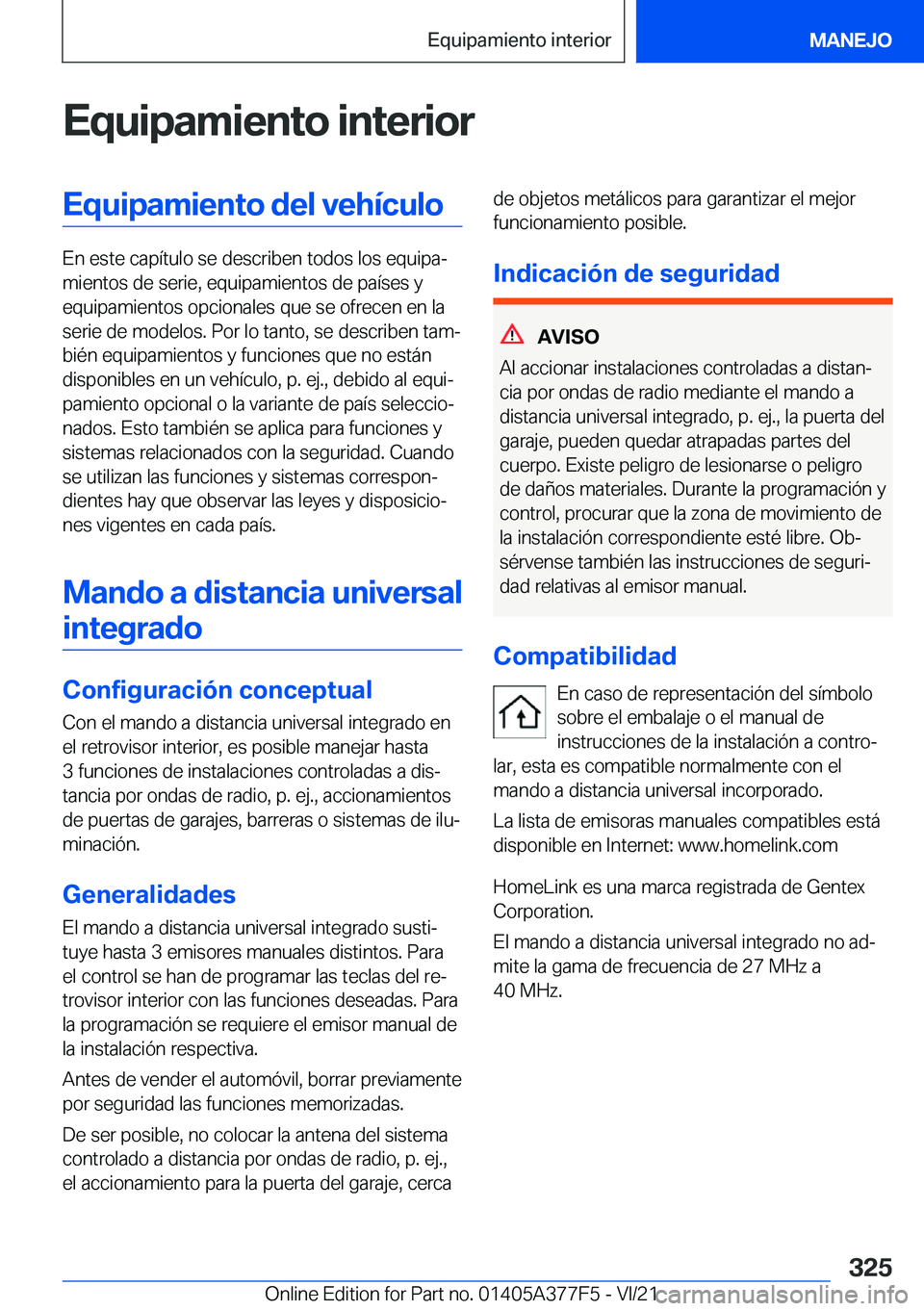 BMW X3 M 2022  Manuales de Empleo (in Spanish) �E�q�u�i�p�a�m�i�e�n�t�o��i�n�t�e�r�i�o�r�E�q�u�i�p�a�m�i�e�n�t�o��d�e�l��v�e�h�