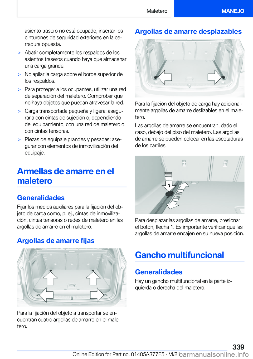 BMW X3 M 2022  Manuales de Empleo (in Spanish) �a�s�i�e�n�t�o��t�r�a�s�e�r�o��n�o��e�s�t�