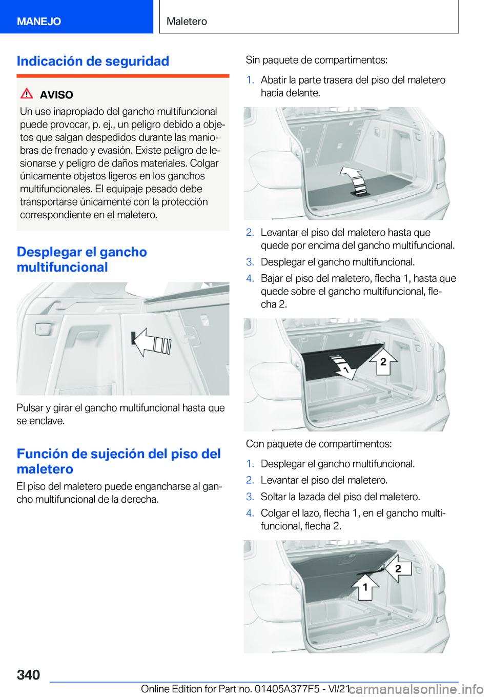 BMW X3 M 2022  Manuales de Empleo (in Spanish) �I�n�d�i�c�a�c�i�