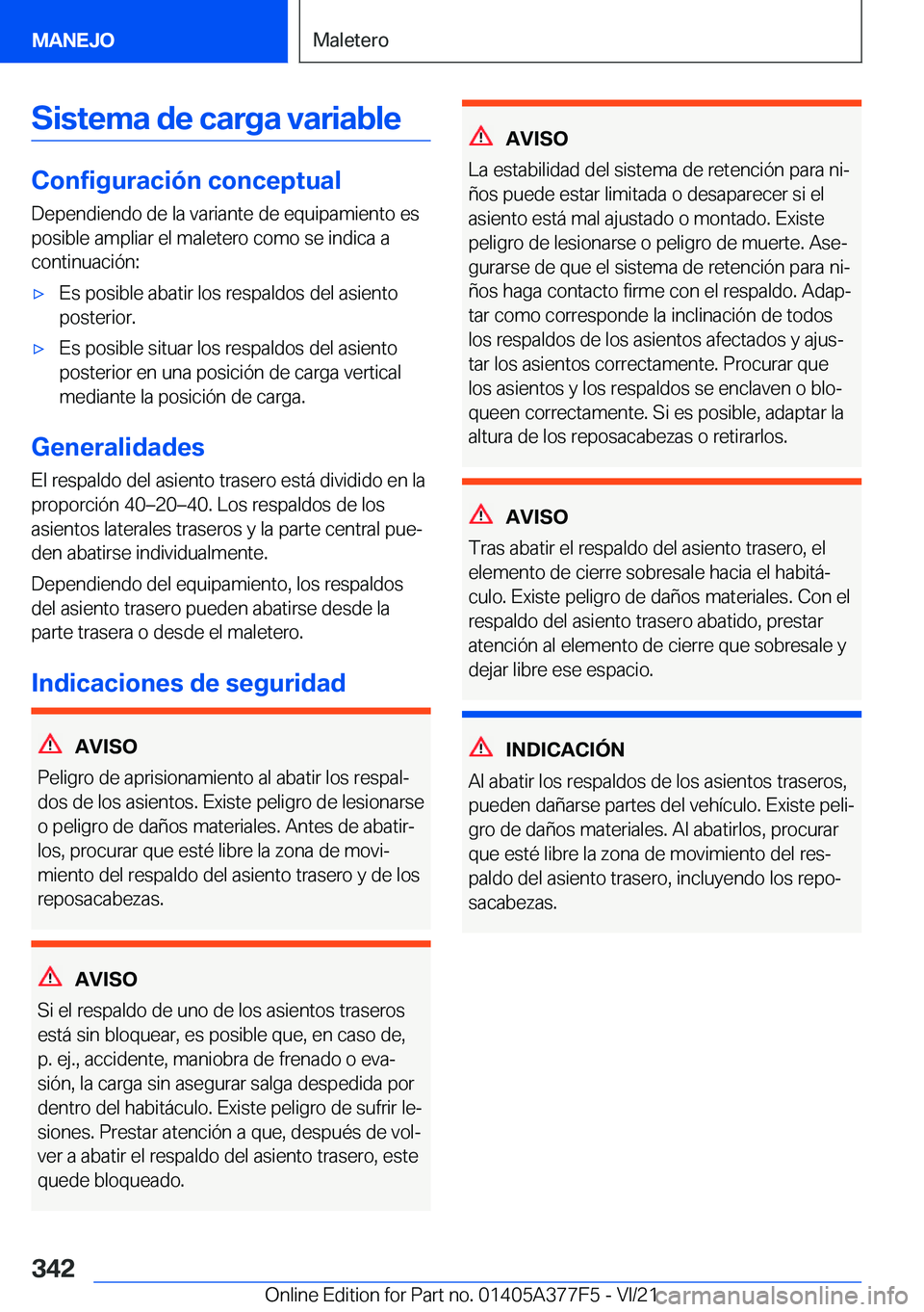 BMW X3 M 2022  Manuales de Empleo (in Spanish) �S�i�s�t�e�m�a��d�e��c�a�r�g�a��v�a�r�i�a�b�l�e
�C�o�n�f�i�g�u�r�a�c�i�