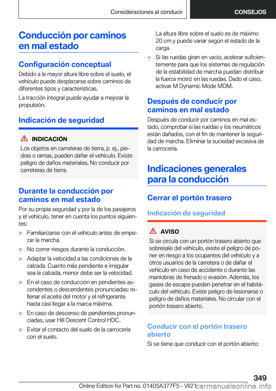 BMW X3 M 2022  Manuales de Empleo (in Spanish) �C�o�n�d�u�c�c�i�