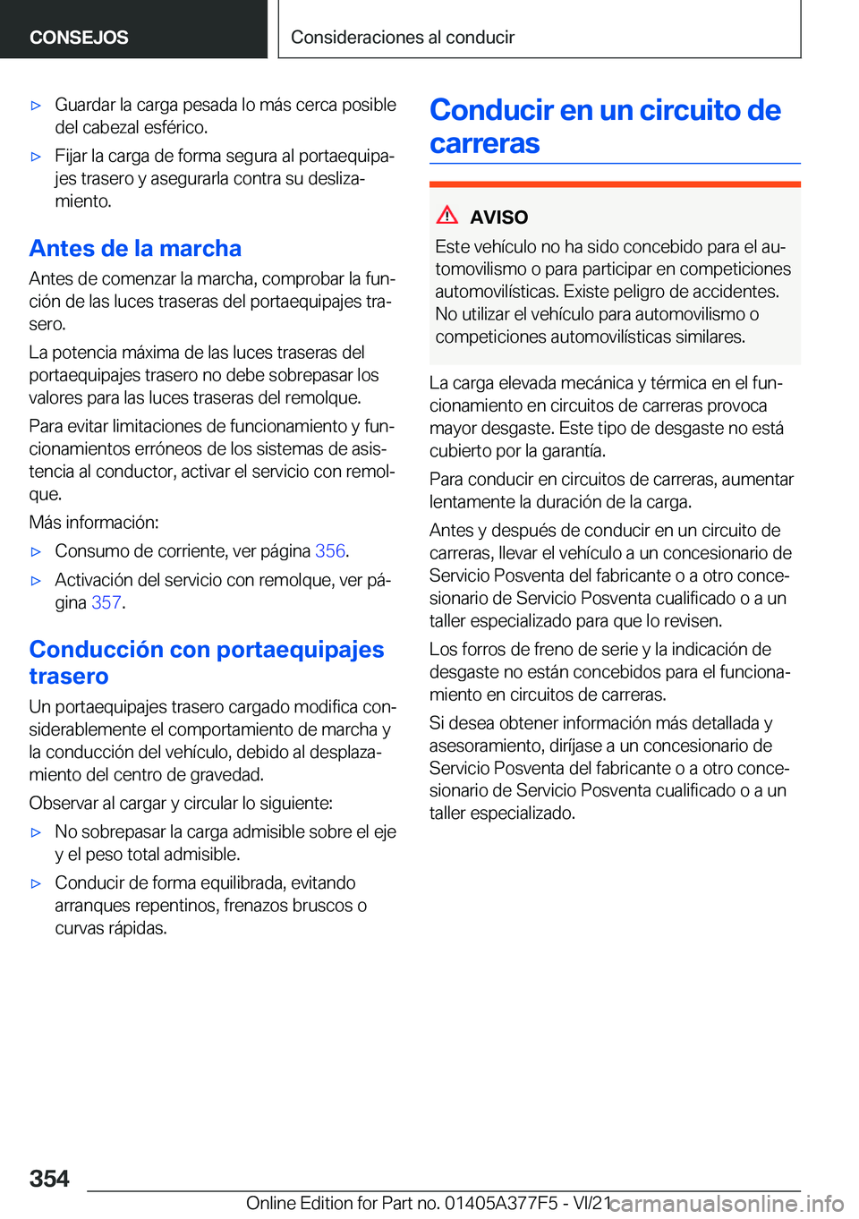 BMW X3 M 2022  Manuales de Empleo (in Spanish) x�G�u�a�r�d�a�r��l�a��c�a�r�g�a��p�e�s�a�d�a��l�o��m�