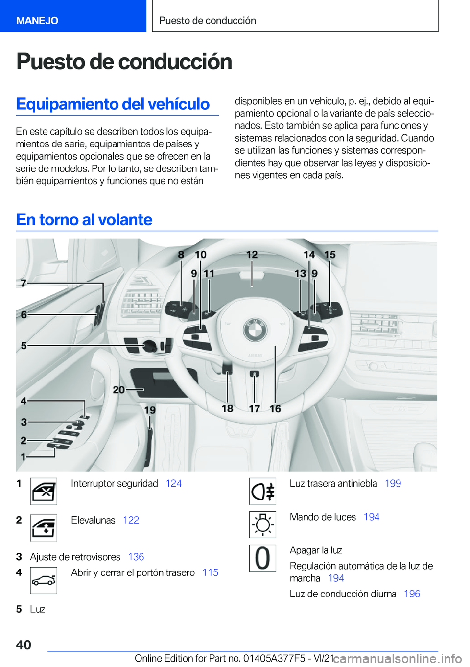 BMW X3 M 2022  Manuales de Empleo (in Spanish) �P�u�e�s�t�o��d�e��c�o�n�d�u�c�c�i�