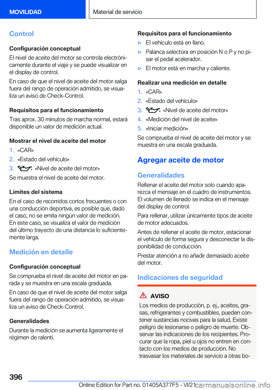 BMW X3 M 2022  Manuales de Empleo (in Spanish) �C�o�n�t�r�o�l�C�o�n�f�i�g�u�r�a�c�i�