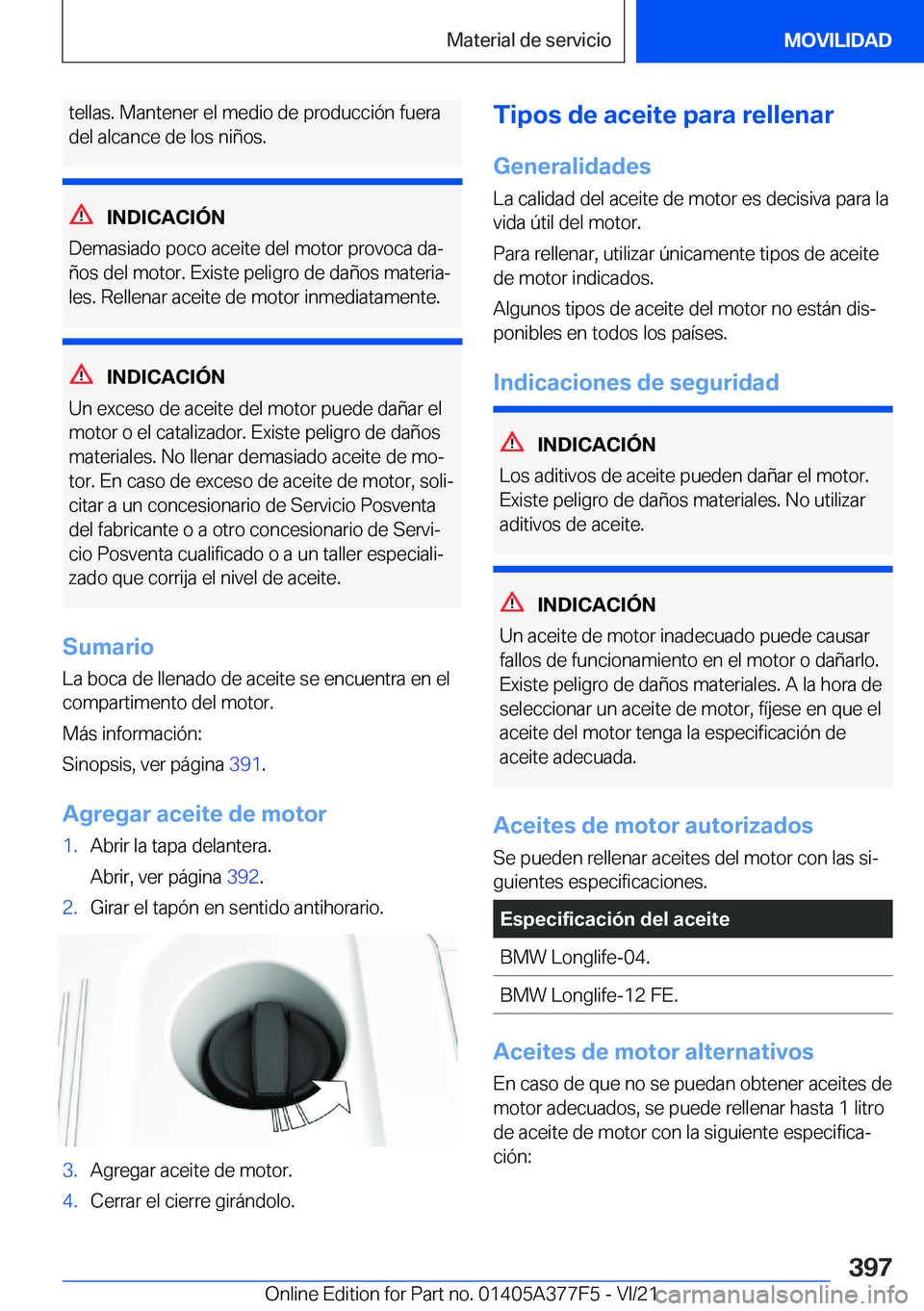 BMW X3 M 2022  Manuales de Empleo (in Spanish) �t�e�l�l�a�s�.��M�a�n�t�e�n�e�r��e�l��m�e�d�i�o��d�e��p�r�o�d�u�c�c�i�
