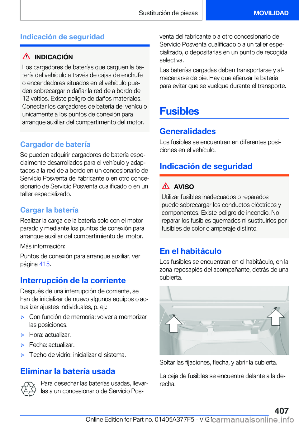 BMW X3 M 2022  Manuales de Empleo (in Spanish) �I�n�d�i�c�a�c�i�