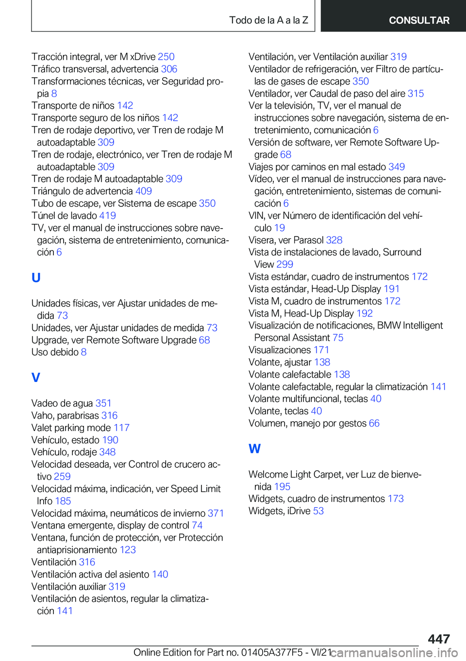 BMW X3 M 2022  Manuales de Empleo (in Spanish) �T�r�a�c�c�i�