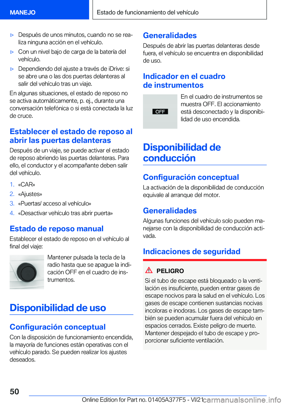 BMW X3 M 2022  Manuales de Empleo (in Spanish) x�D�e�s�p�u�