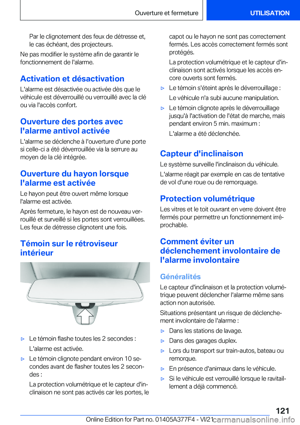 BMW X3 M 2022  Notices Demploi (in French) �P�a�r��l�e��c�l�i�g�n�o�t�e�m�e�n�t��d�e�s��f�e�u�x��d�e��d�é�t�r�e�s�s�e��e�t�,�l�e��c�a�s��é�c�h�é�a�n�t�,��d�e�s��p�r�o�j�e�c�t�e�u�r�s�.
�N�e��p�a�s��m�o�d�i�f�i�e�r��l�e��s�y�s