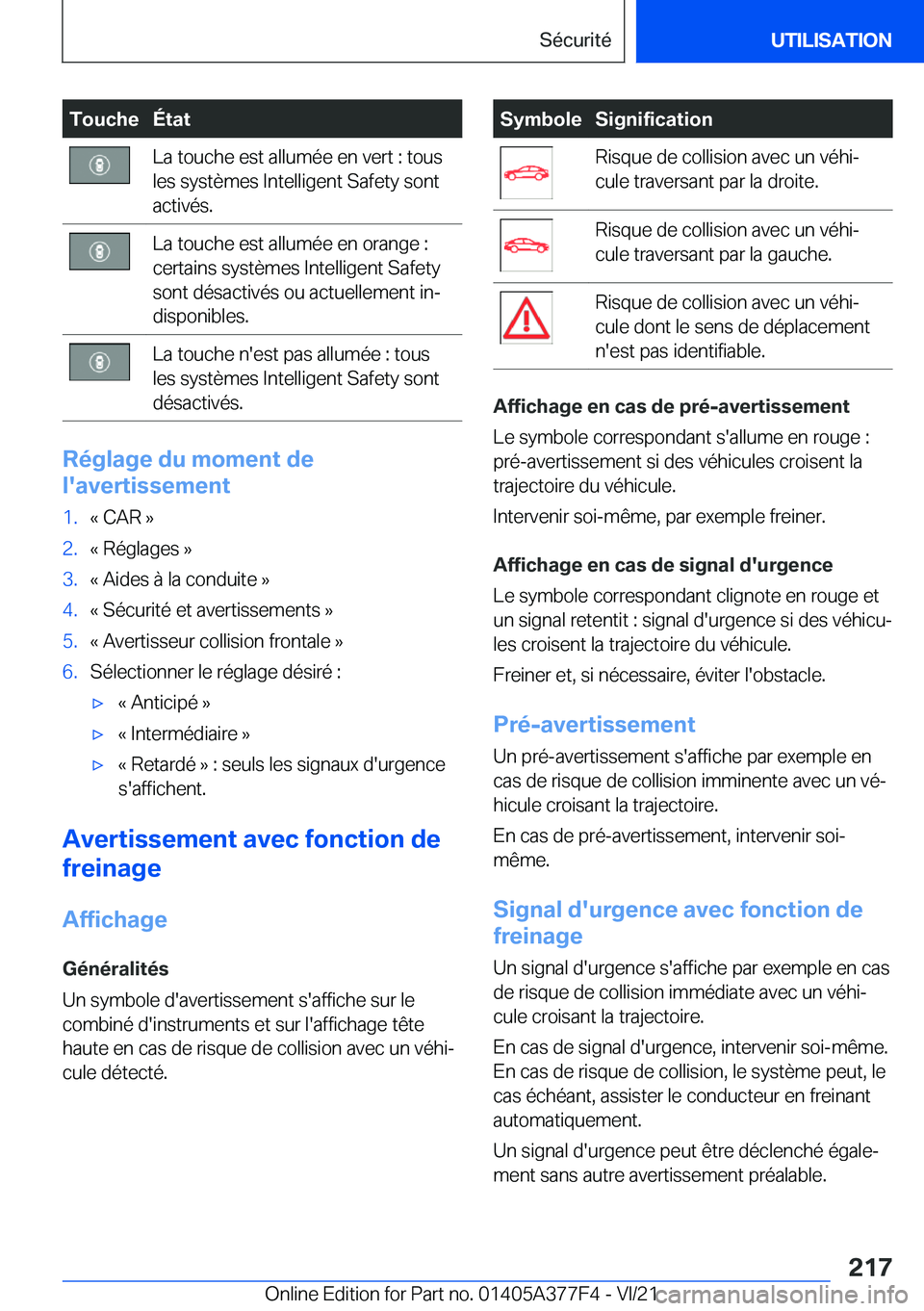 BMW X3 M 2022  Notices Demploi (in French) �T�o�u�c�h�e�