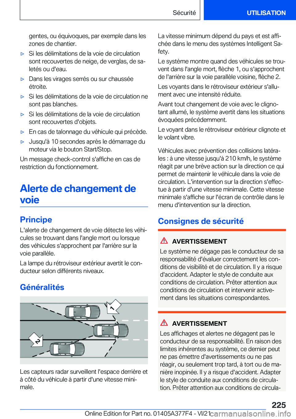 BMW X3 M 2022  Notices Demploi (in French) �g�e�n�t�e�s�,��o�u��é�q�u�i�v�o�q�u�e�s�,��p�a�r��e�x�e�m�p�l�e��d�a�n�s��l�e�s�z�o�n�e�s��d�e��c�h�a�n�t�i�e�r�.'x�S�i��l�e�s��d�é�l�i�m�i�t�a�t�i�o�n�s��d�e��l�a��v�o�i�e��d�e�