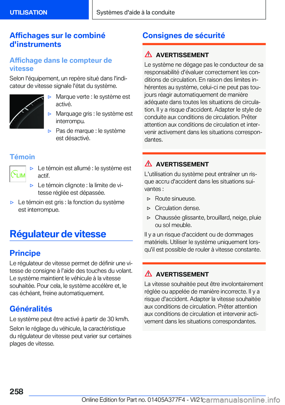 BMW X3 M 2022  Notices Demploi (in French) �A�f�f�i�c�h�a�g�e�s��s�u�r��l�e��c�o�m�b�i�n�é
�d�'�i�n�s�t�r�u�m�e�n�t�s
�A�f�f�i�c�h�a�g�e��d�a�n�s��l�e��c�o�m�p�t�e�u�r��d�e
�v�i�t�e�s�s�e
�S�e�l�o�n��l�'�é�q�u�i�p�e�m�e�n�t�,