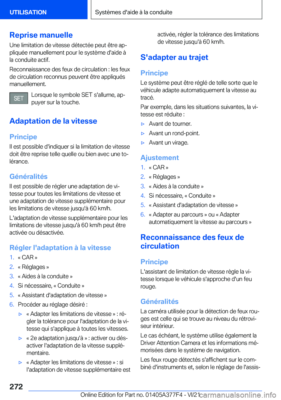 BMW X3 M 2022  Notices Demploi (in French) �R�e�p�r�i�s�e��m�a�n�u�e�l�l�e
�U�n�e��l�i�m�i�t�a�t�i�o�n��d�e��v�i�t�e�s�s�e��d�é�t�e�c�t�é�e��p�e�u�t��ê�t�r�e��a�pj
�p�l�i�q�u�é�e��m�a�n�u�e�l�l�e�m�e�n�t��p�o�u�r��l�e��s�y�s�t