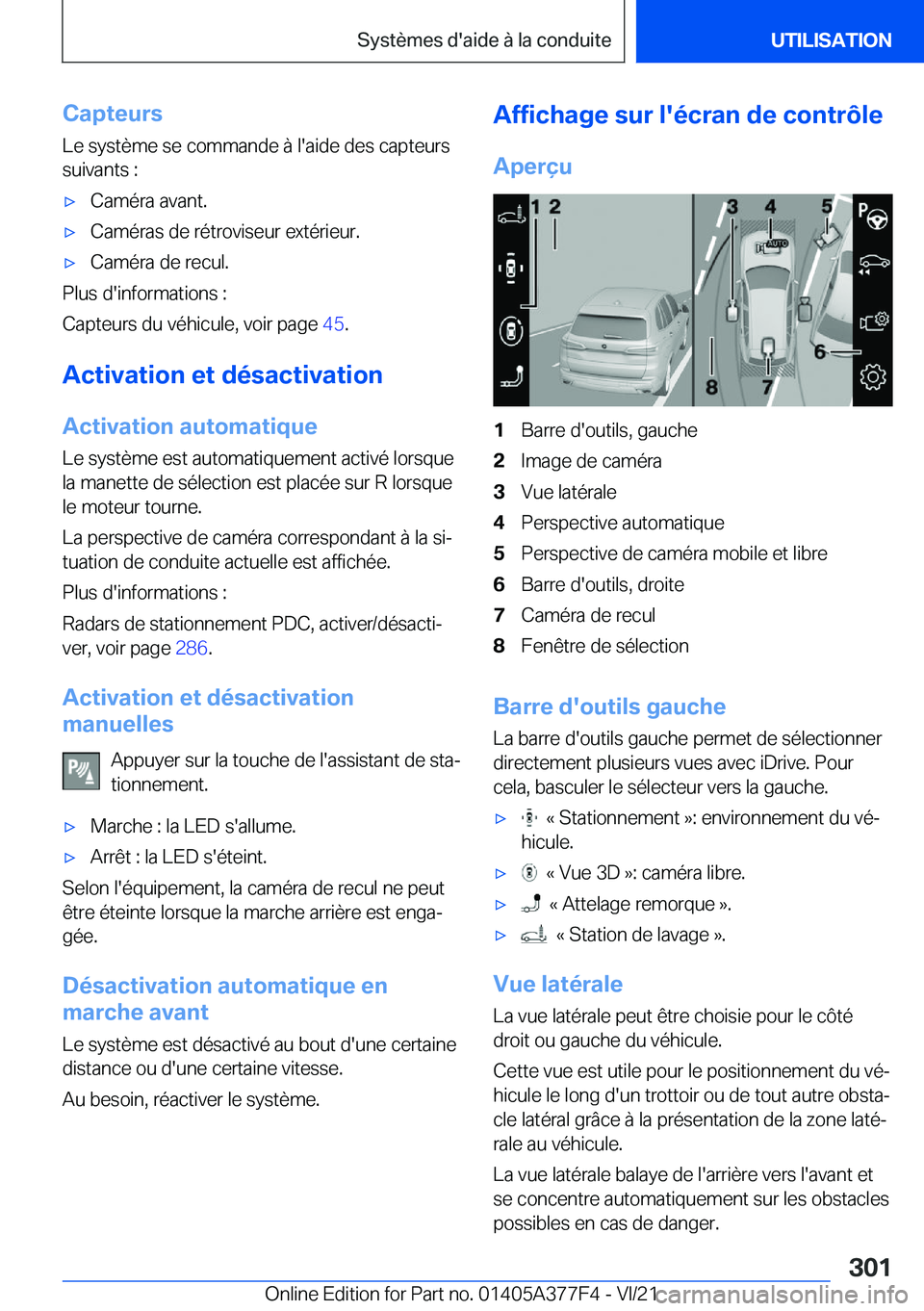 BMW X3 M 2022  Notices Demploi (in French) �C�a�p�t�e�u�r�s
�L�e��s�y�s�t�è�m�e��s�e��c�o�m�m�a�n�d�e��