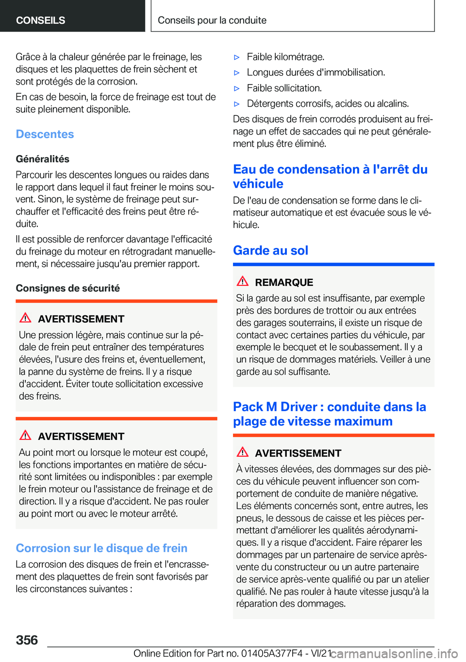 BMW X3 M 2022  Notices Demploi (in French) �G�r�
