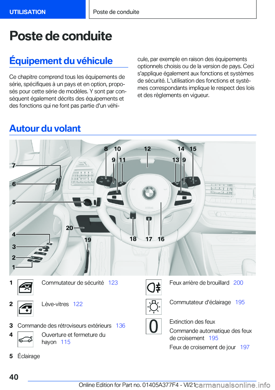 BMW X3 M 2022  Notices Demploi (in French) �P�o�s�t�e��d�e��c�o�n�d�u�i�t�e�