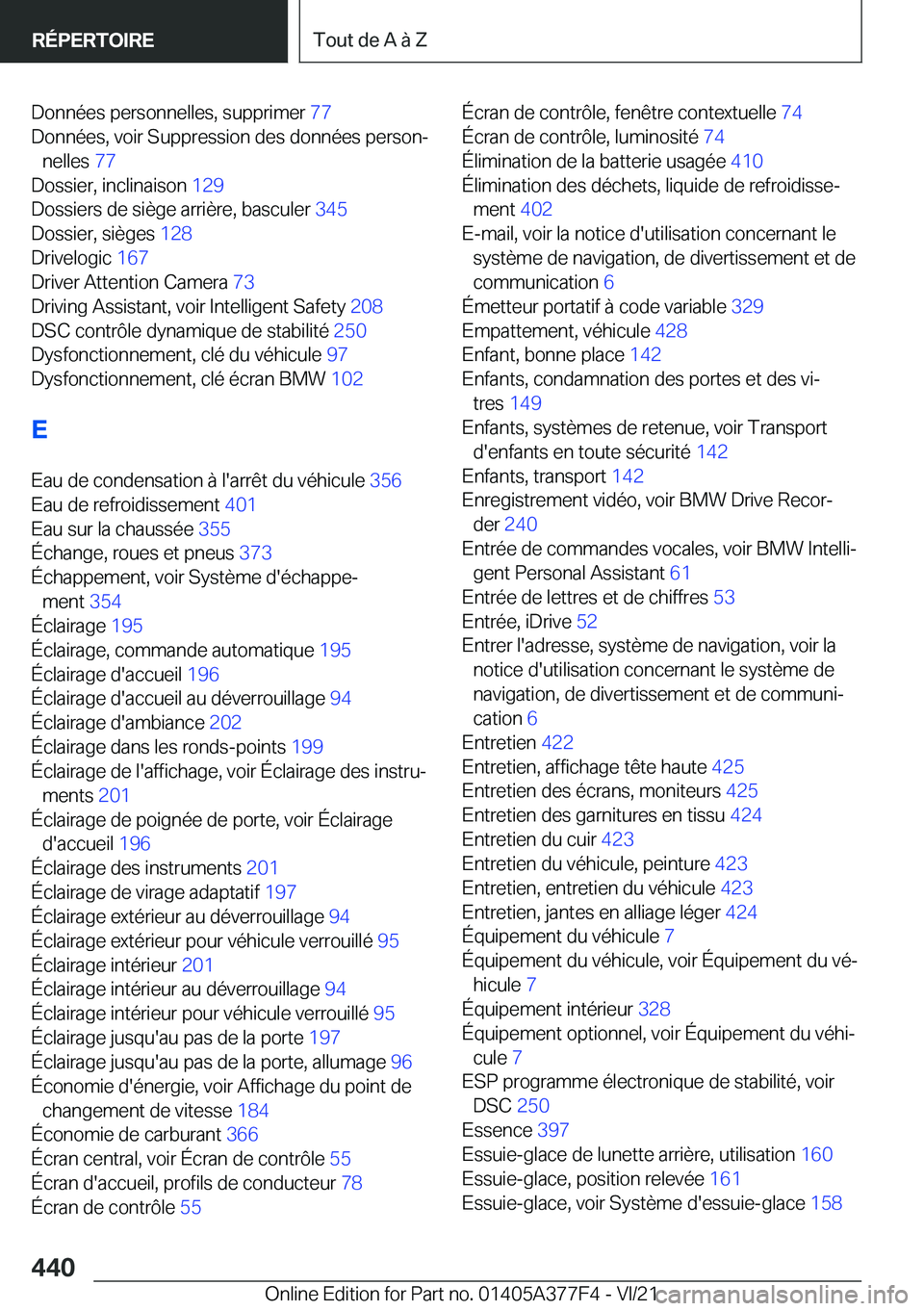 BMW X3 M 2022  Notices Demploi (in French) �D�o�n�n�é�e�s��p�e�r�s�o�n�n�e�l�l�e�s�,��s�u�p�p�r�i�m�e�r��7�7�
�D�o�n�n�é�e�s�,��v�o�i�r��S�u�p�p�r�e�s�s�i�o�n��d�e�s��d�o�n�n�é�e�s��p�e�r�s�o�nj �n�e�l�l�e�s� �7�7�
�D�o�s�s�i�e�