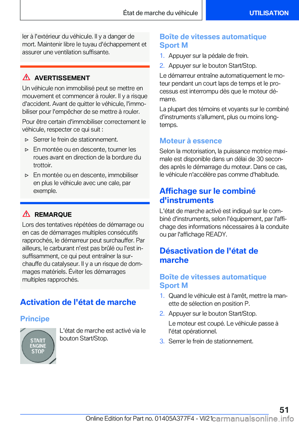 BMW X3 M 2022  Notices Demploi (in French) �l�e�r��