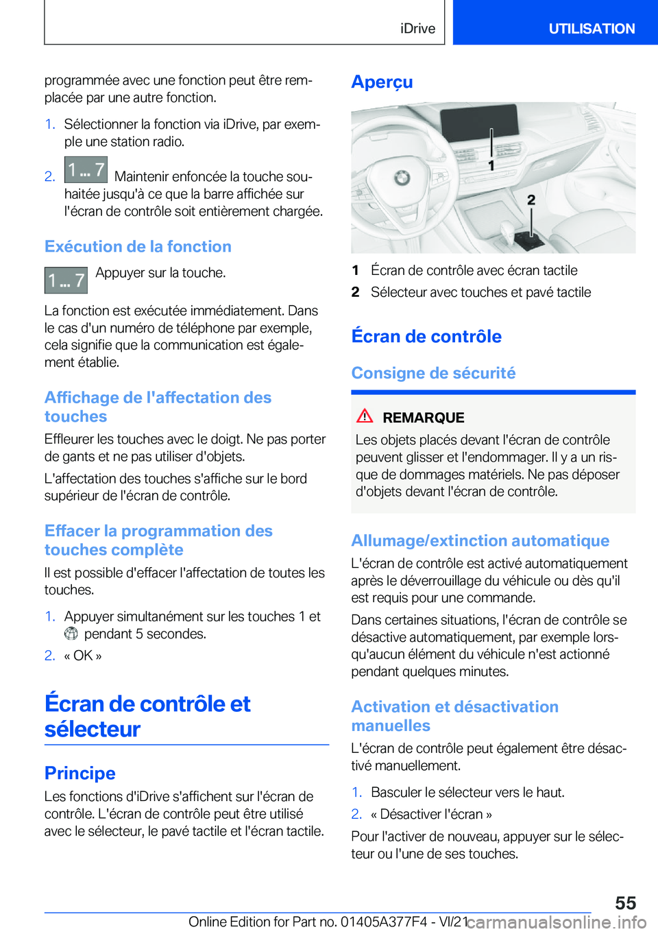 BMW X3 M 2022  Notices Demploi (in French) �p�r�o�g�r�a�m�m�é�e��a�v�e�c��u�n�e��f�o�n�c�t�i�o�n��p�e�u�t��ê�t�r�e��r�e�mj�p�l�a�c�é�e��p�a�r��u�n�e��a�u�t�r�e��f�o�n�c�t�i�o�n�.�1�.�S�é�l�e�c�t�i�o�n�n�e�r��l�a��f�o�n�c�t�i�o