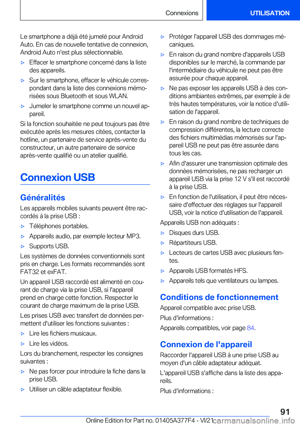 BMW X3 M 2022  Notices Demploi (in French) �L�e��s�m�a�r�t�p�h�o�n�e��a��d�é�j�