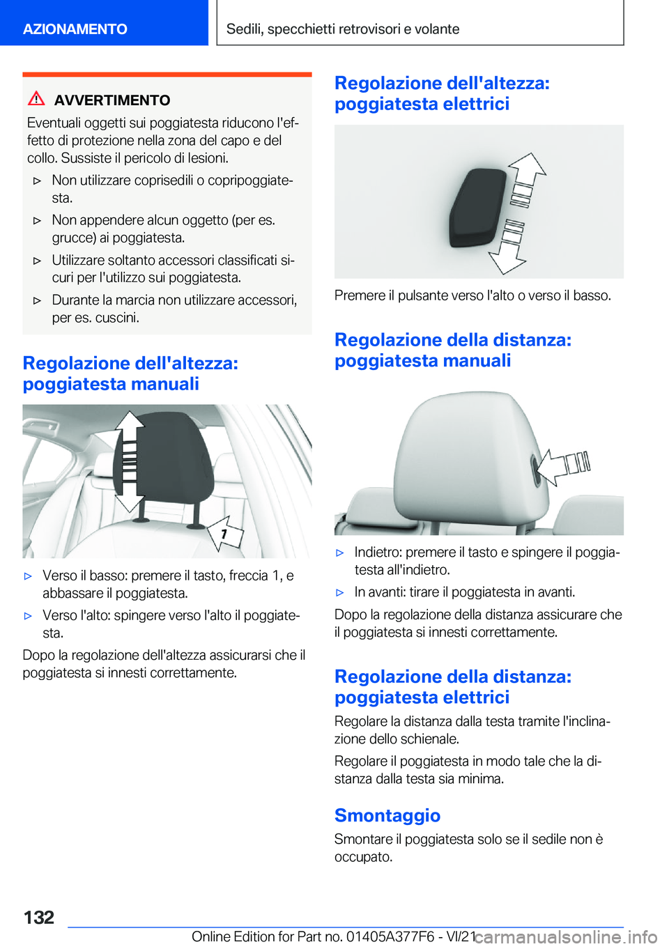 BMW X3 M 2022  Libretti Di Uso E manutenzione (in Italian) �A�V�V�E�R�T�I�M�E�N�T�O
�E�v�e�n�t�u�a�l�i��o�g�g�e�t�t�i��s�u�i��p�o�g�g�i�a�t�e�s�t�a��r�i�d�u�c�o�n�o��l�'�e�fª �f�e�t�t�o��d�i��p�r�o�t�e�z�i�o�n�e��n�e�l�l�a��z�o�n�a��d�e�l��c�