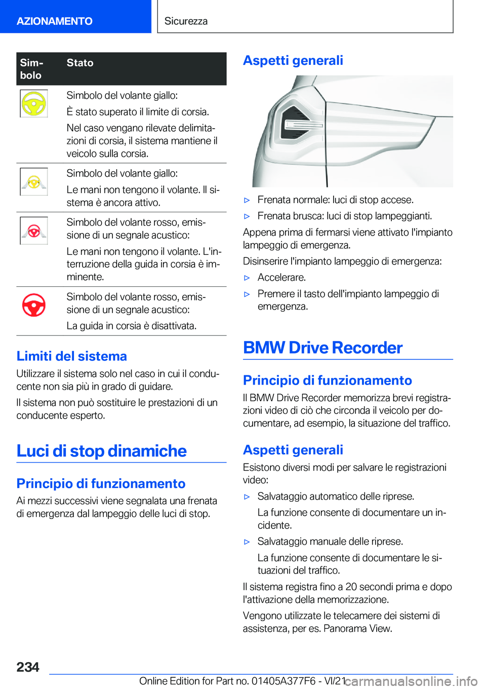 BMW X3 M 2022  Libretti Di Uso E manutenzione (in Italian) �S�i�mj
�b�o�l�o�S�t�a�t�o�S�i�m�b�o�l�o��d�e�l��v�o�l�a�n�t�e��g�i�a�l�l�o�:
�