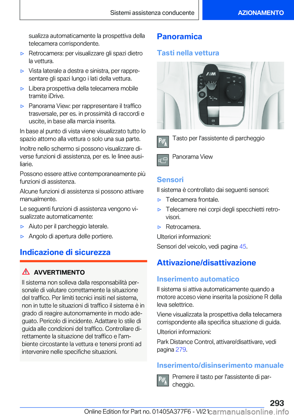 BMW X3 M 2022  Libretti Di Uso E manutenzione (in Italian) �s�u�a�l�i�z�z�a��a�u�t�o�m�a�t�i�c�a�m�e�n�t�e��l�a��p�r�o�s�p�e�t�t�i�v�a��d�e�l�l�a
�t�e�l�e�c�a�m�e�r�a��c�o�r�r�i�s�p�o�n�d�e�n�t�e�.'x�R�e�t�r�o�c�a�m�e�r�a�:��p�e�r��v�i�s�u�a�l�i�z�