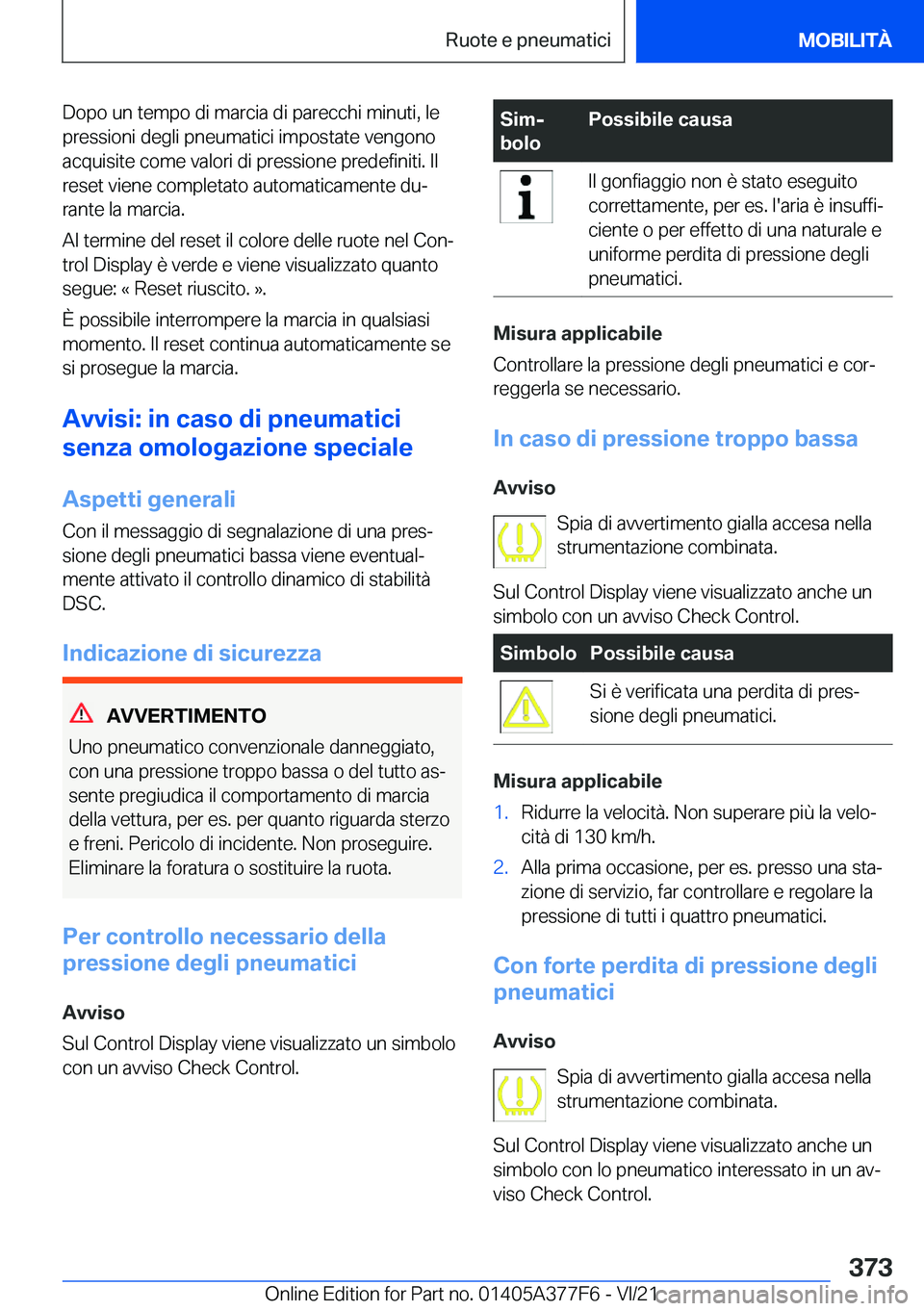 BMW X3 M 2022  Libretti Di Uso E manutenzione (in Italian) �D�o�p�o��u�n��t�e�m�p�o��d�i��m�a�r�c�i�a��d�i��p�a�r�e�c�c�h�i��m�i�n�u�t�i�,��l�e�p�r�e�s�s�i�o�n�i��d�e�g�l�i��p�n�e�u�m�a�t�i�c�i��i�m�p�o�s�t�a�t�e��v�e�n�g�o�n�o
�a�c�q�u�i�s�i�t�e�