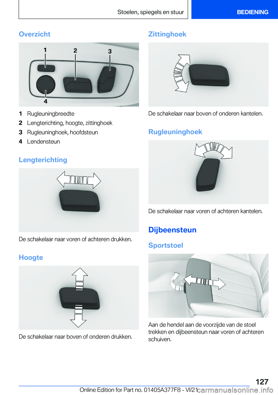 BMW X3 M 2022  Instructieboekjes (in Dutch) �O�v�e�r�z�i�c�h�t�1�R�u�g�l�e�u�n�i�n�g�b�r�e�e�d�t�e�2�L�e�n�g�t�e�r�i�c�h�t�i�n�g�,��h�o�o�g�t�e�,��z�i�t�t�i�n�g�h�o�e�k�3�R�u�g�l�e�u�n�i�n�g�h�o�e�k�,��h�o�o�f�d�s�t�e�u�n�4�L�e�n�d�e�n�s�t�e