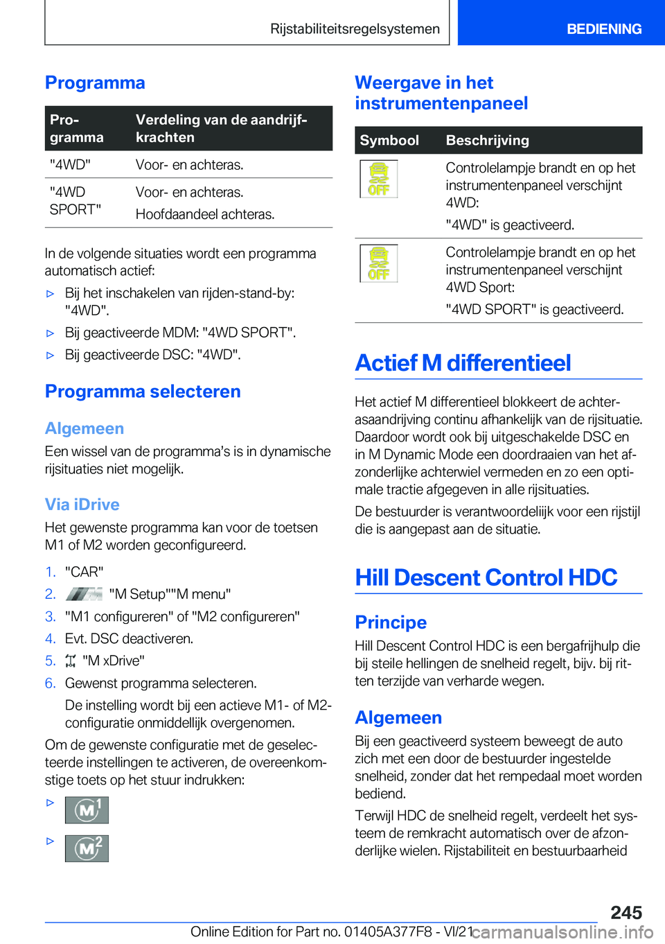BMW X3 M 2022  Instructieboekjes (in Dutch) �P�r�o�g�r�a�m�m�a�P�r�oj
�g�r�a�m�m�a�V�e�r�d�e�l�i�n�g��v�a�n��d�e��a�a�n�d�r�i�j�fj
�k�r�a�c�h�t�e�n��4�W�D��V�o�o�r�-��e�n��a�c�h�t�e�r�a�s�.��4�W�D
�S�P�O�R�T��V�o�o�r�-��e�n��a�c�h�