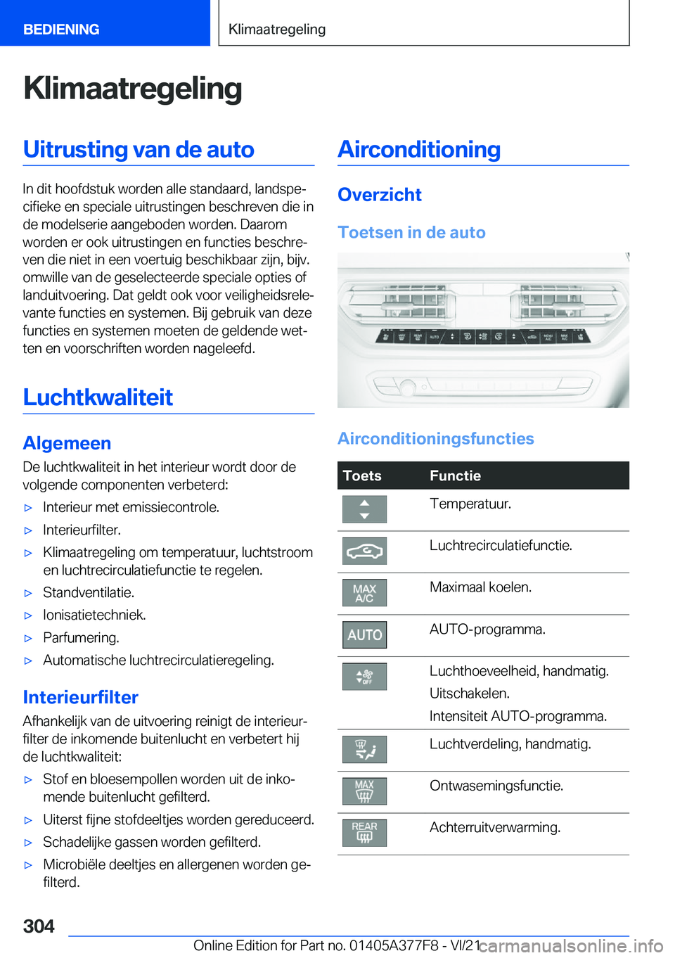 BMW X3 M 2022  Instructieboekjes (in Dutch) �K�l�i�m�a�a�t�r�e�g�e�l�i�n�g�U�i�t�r�u�s�t�i�n�g��v�a�n��d�e��a�u�t�o
�I�n��d�i�t��h�o�o�f�d�s�t�u�k��w�o�r�d�e�n��a�l�l�e��s�t�a�n�d�a�a�r�d�,��l�a�n�d�s�p�ej�c�i�f�i�e�k�e��e�n��s�p�e�