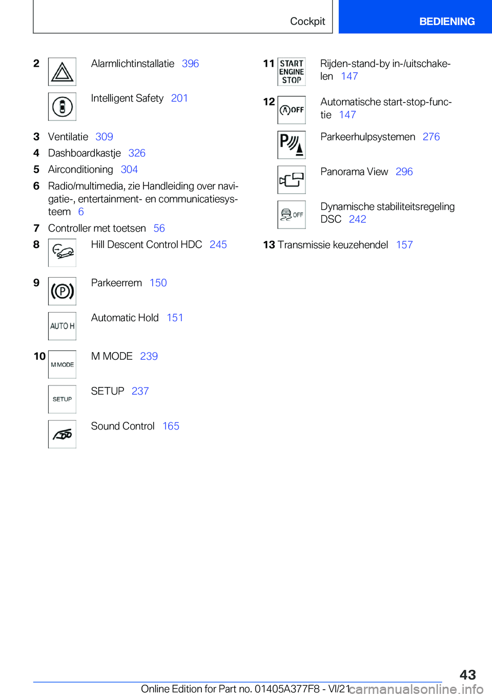 BMW X3 M 2022  Instructieboekjes (in Dutch) �2�A�l�a�r�m�l�i�c�h�t�i�n�s�t�a�l�l�a�t�i�e\_�3�9�6�I�n�t�e�l�l�i�g�e�n�t��S�a�f�e�t�y\_�2�0�1�3�V�e�n�t�i�l�a�t�i�e\_�3�0�9�4�D�a�s�h�b�o�a�r�d�k�a�s�t�j�e\_ �3�2�6�5�A�i�r�c�o�n�d�i�t�i�o�