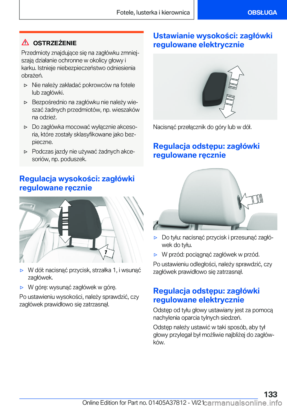 BMW X3 M 2022  Instrukcja obsługi (in Polish) �O�S�T�R�Z�E8�E�N�I�E
�P�r�z�e�d�m�i�o�t�y��z�n�a�j�d�u�j�