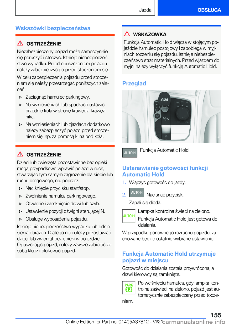 BMW X3 M 2022  Instrukcja obsługi (in Polish) �W�s�k�a�z�