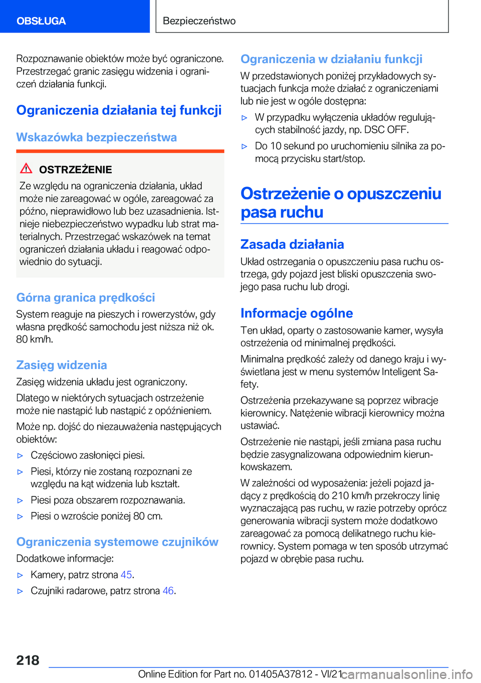 BMW X3 M 2022  Instrukcja obsługi (in Polish) �R�o�z�p�o�z�n�a�w�a�n�i�e��o�b�i�e�k�t�