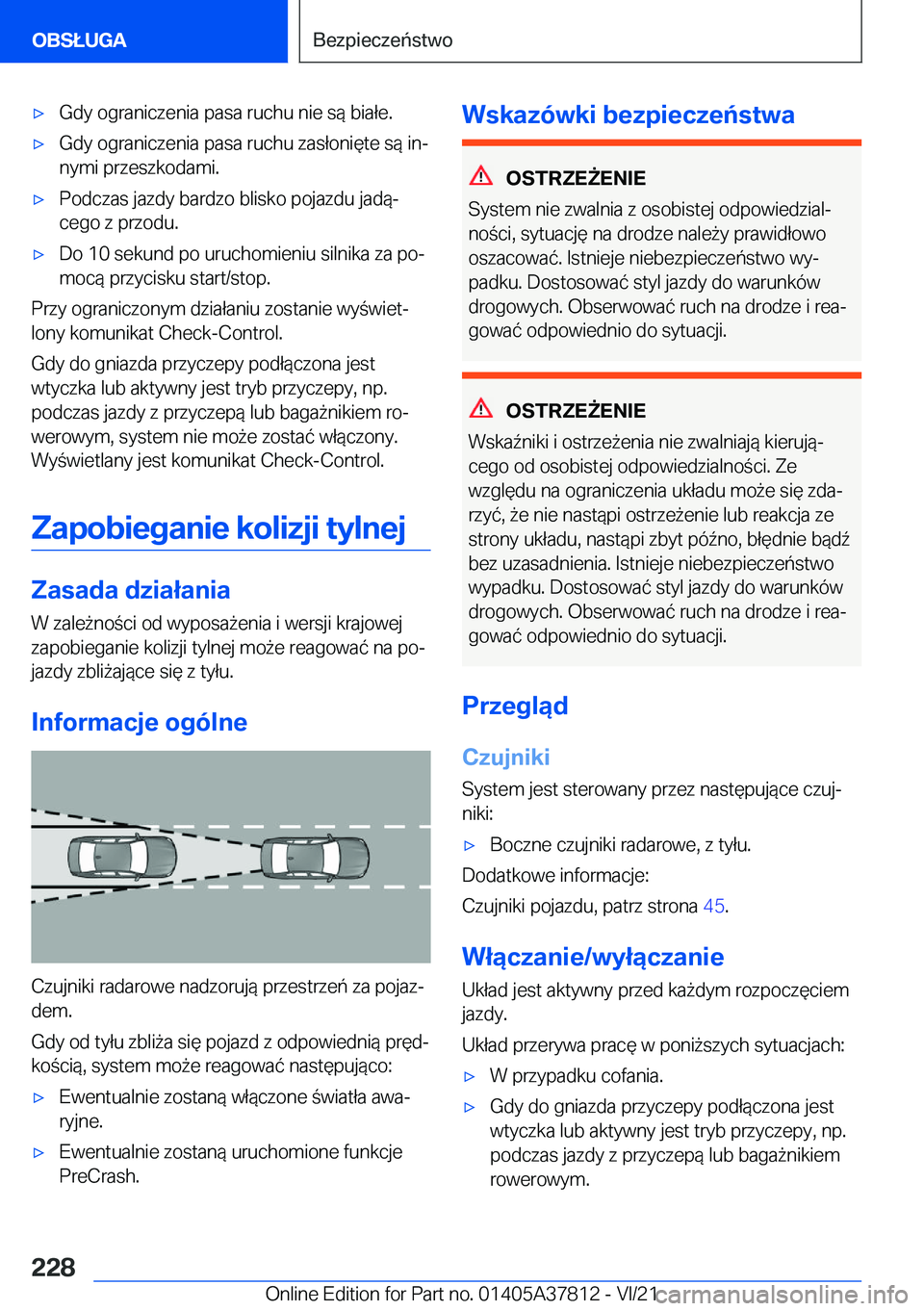 BMW X3 M 2022  Instrukcja obsługi (in Polish) 'x�G�d�y��o�g�r�a�n�i�c�z�e�n�i�a��p�a�s�a��r�u�c�h�u��n�i�e��s�