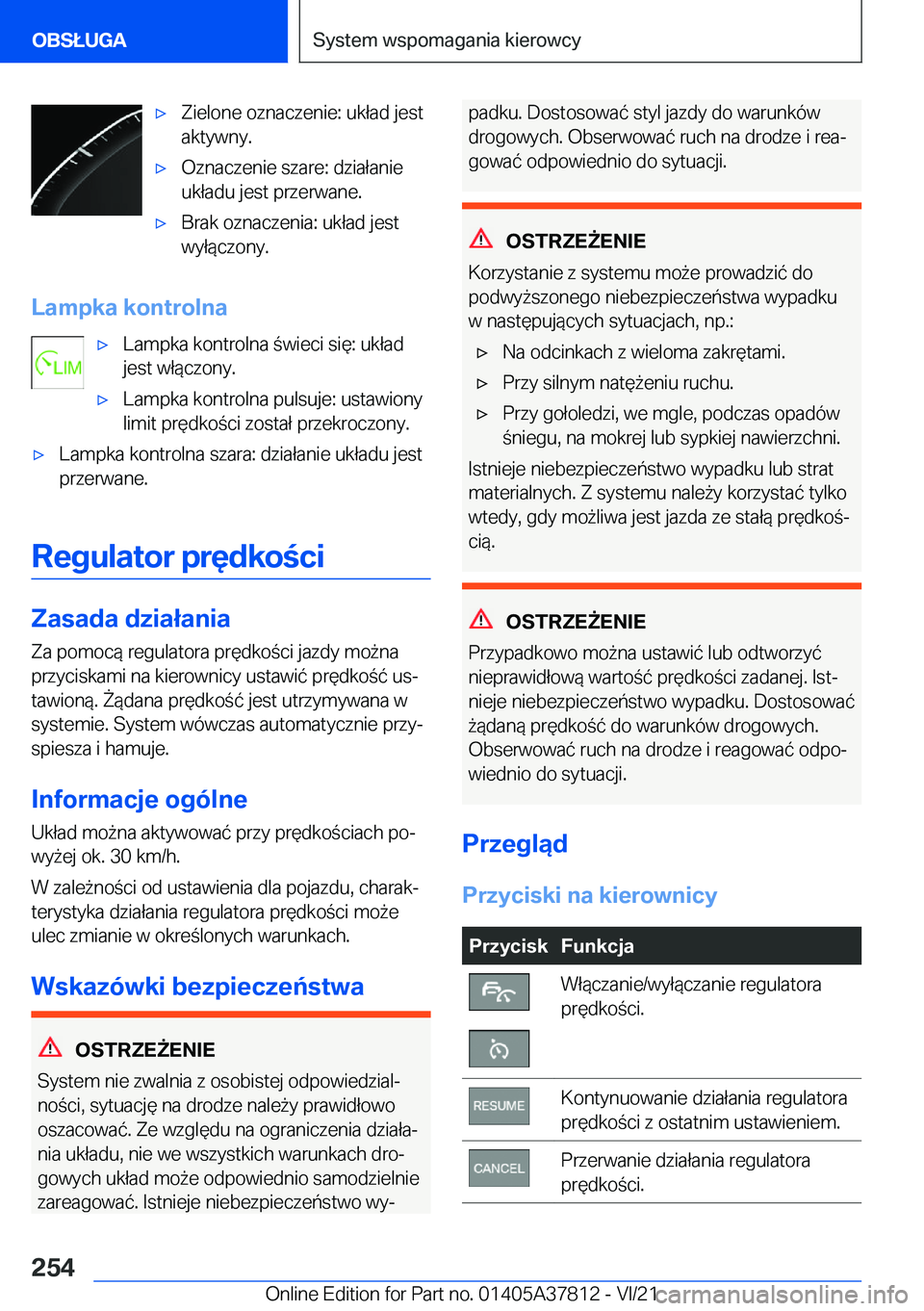 BMW X3 M 2022  Instrukcja obsługi (in Polish) 'x�Z�i�e�l�o�n�e��o�z�n�a�c�z�e�n�i�e�:��u�k�ł�a�d��j�e�s�t
�a�k�t�y�w�n�y�.'x�O�z�n�a�c�z�e�n�i�e��s�z�a�r�e�:��d�z�i�a�ł�a�n�i�e
�u�k�ł�a�d�u��j�e�s�t��p�r�z�e�r�w�a�n�e�.'x�B�