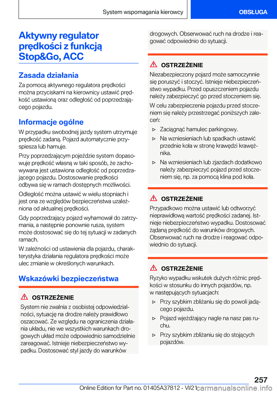BMW X3 M 2022  Instrukcja obsługi (in Polish) �A�k�t�y�w�n�y��r�e�g�u�l�a�t�o�r�p�r�