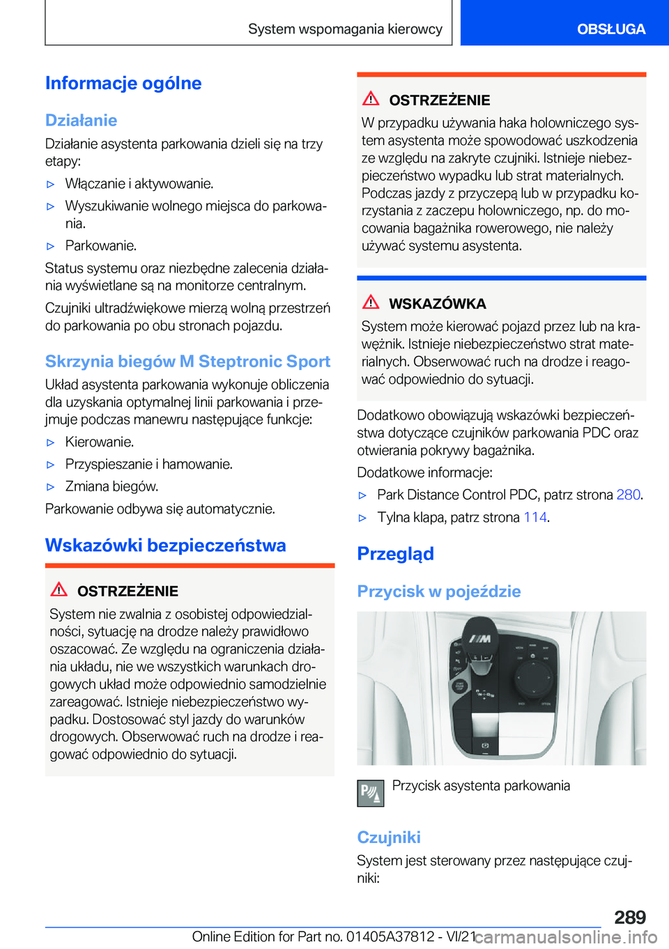 BMW X3 M 2022  Instrukcja obsługi (in Polish) �I�n�f�o�r�m�a�c�j�e��o�g�