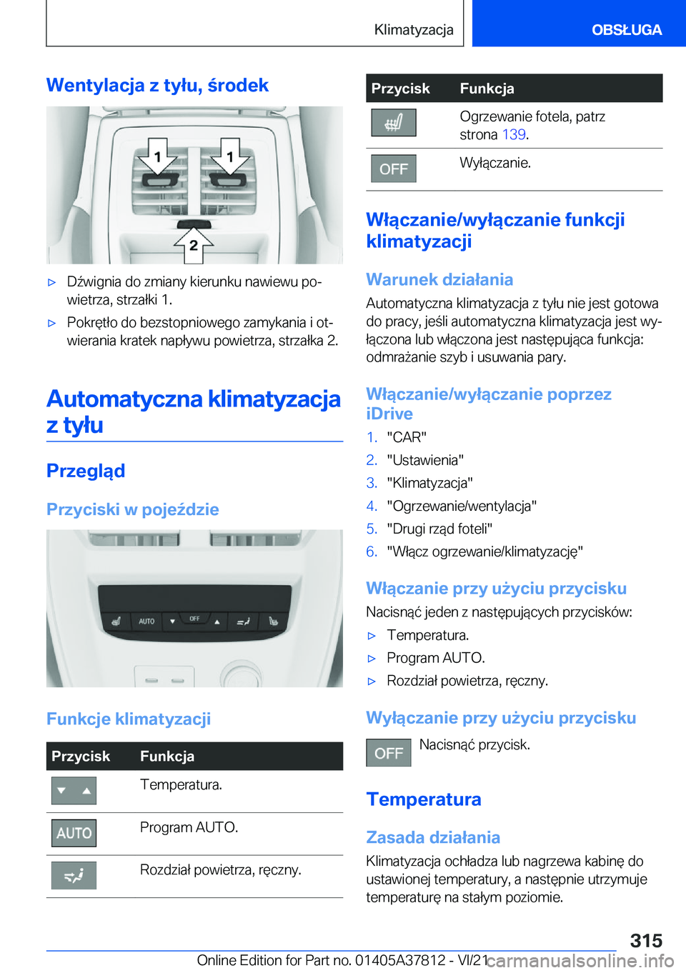 BMW X3 M 2022  Instrukcja obsługi (in Polish) �W�e�n�t�y�l�a�c�j�a��z��t�y�ł�u�,��r�o�d�e�k'x�D7�w�i�g�n�i�a��d�o��z�m�i�a�n�y��k�i�e�r�u�n�k�u��n�a�w�i�e�w�u��p�oj
�w�i�e�t�r�z�a�,��s�t�r�z�a�ł�k�i��1�.'x�P�o�k�r�