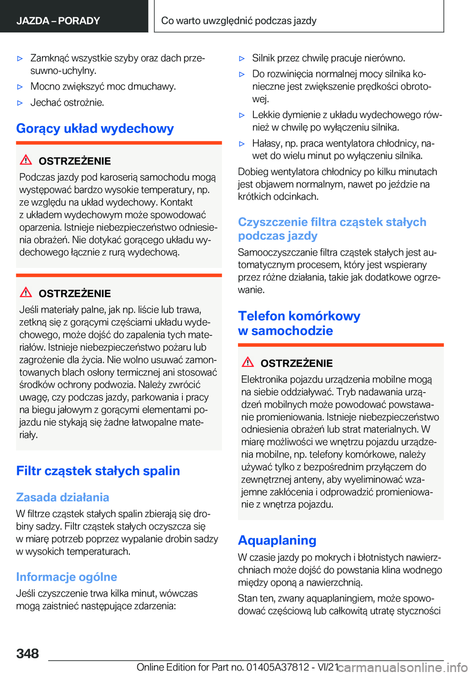 BMW X3 M 2022  Instrukcja obsługi (in Polish) 'x�Z�a�m�k�n�