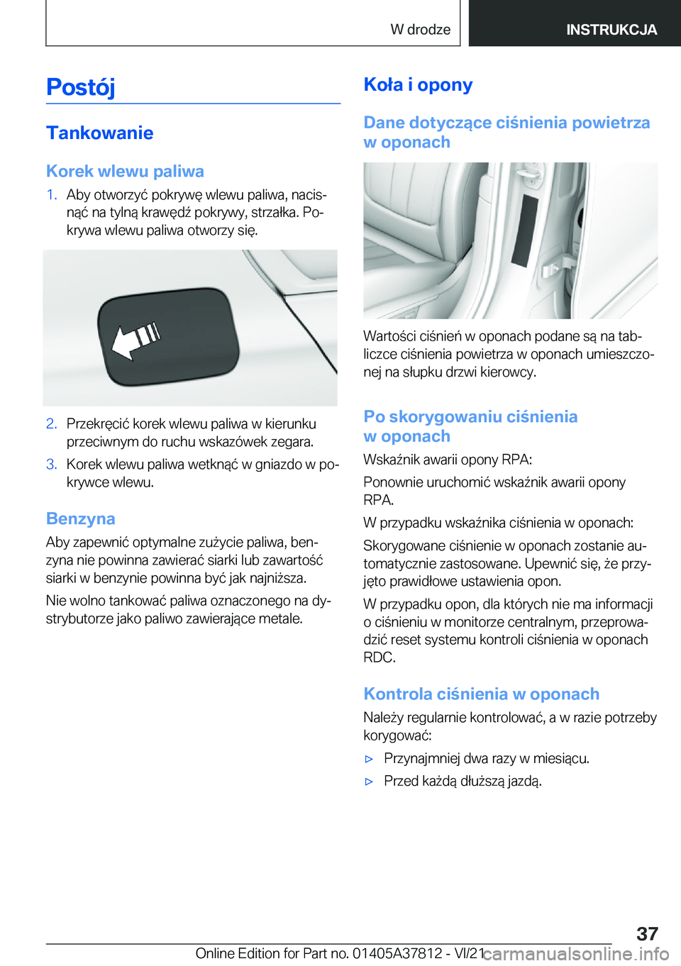 BMW X3 M 2022  Instrukcja obsługi (in Polish) �P�o�s�t�