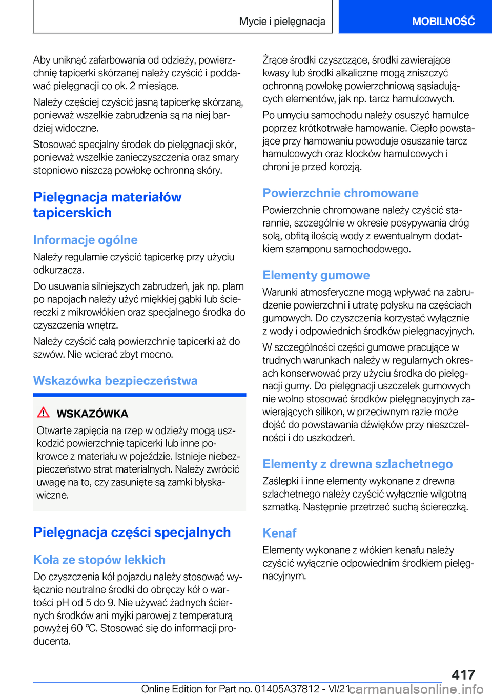 BMW X3 M 2022  Instrukcja obsługi (in Polish) �A�b�y��u�n�i�k�n�