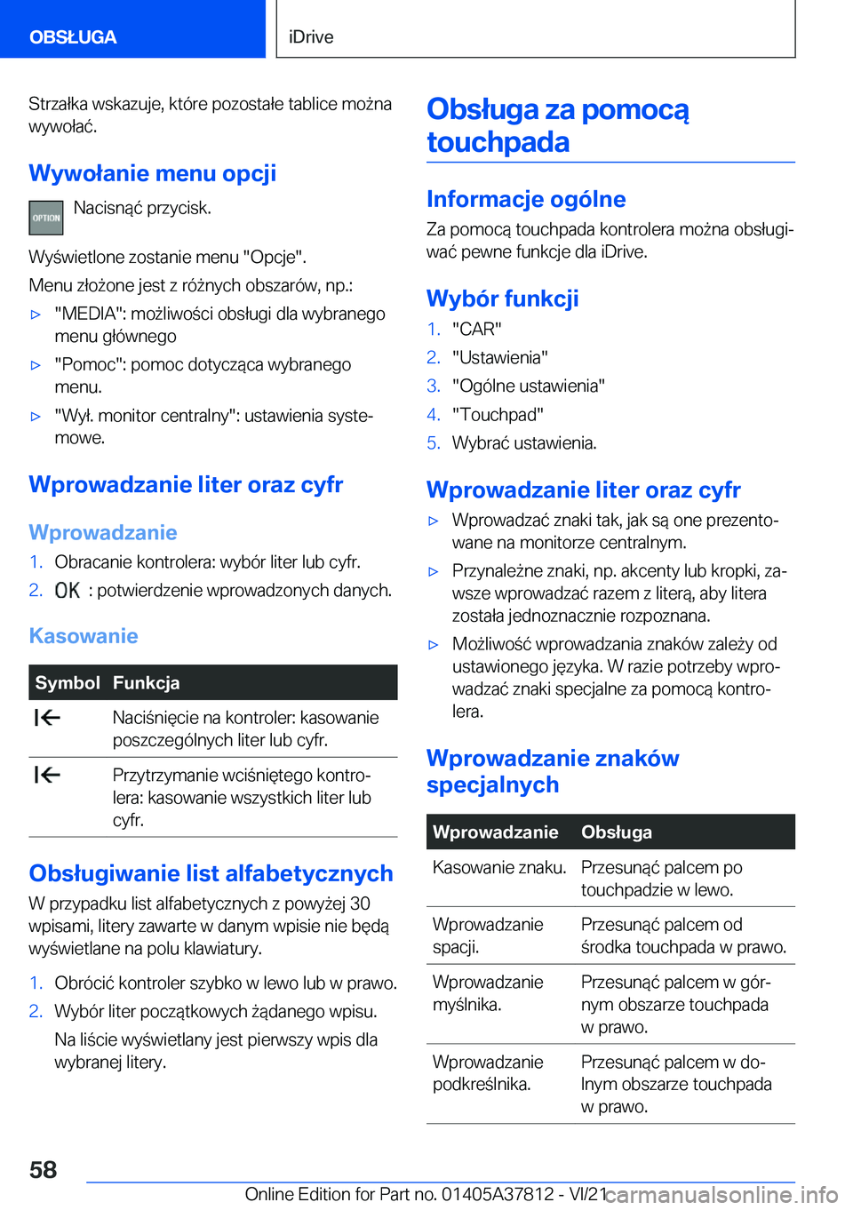 BMW X3 M 2022  Instrukcja obsługi (in Polish) �S�t�r�z�a�ł�k�a��w�s�k�a�z�u�j�e�,��k�t�